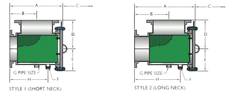 Y-Strainer Engineering Diagram Blueprint